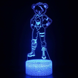 Fortnite Cuddle Team Leader 3D lampe med 16 lysfarver - dæmpbar